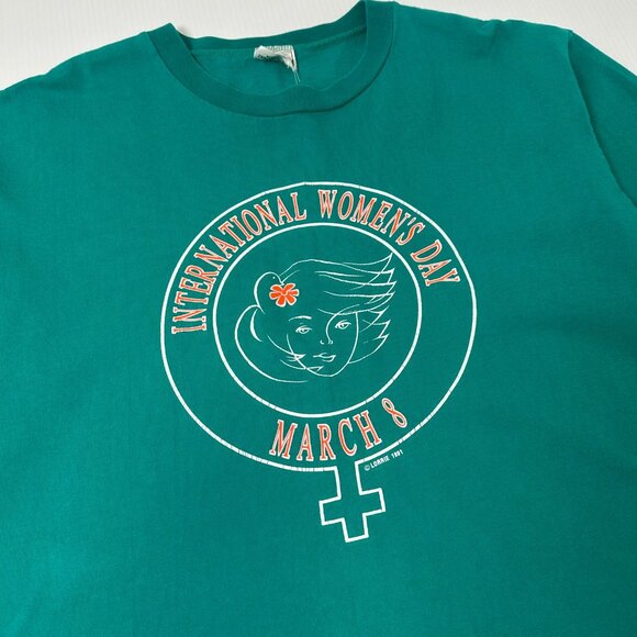 1991 International Women's Day March 8 Graphic Tee L - Picture 2 of 5